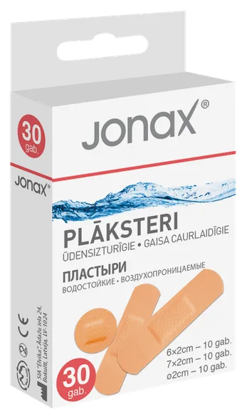 Jonax ūdensizturīgi plāksteri, 30 gab.