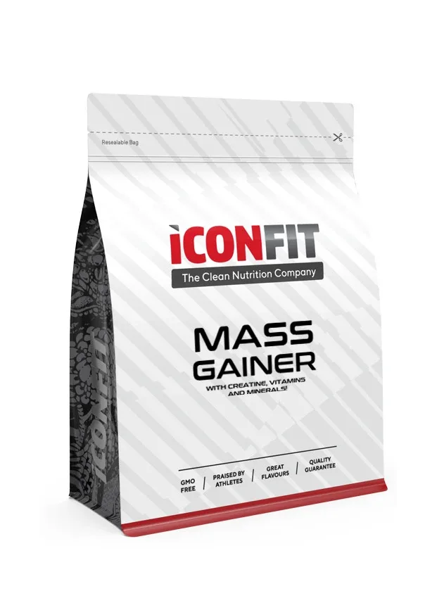 Iconfit Mass Gainer (carb 5:1 protein) zemeņu garša, 1,5 kg