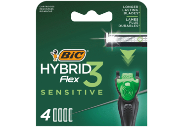 SKŪŠANĀS KASETES BIC FLEX3 HYBRID SENSITIVE VĪRIEŠIEM 4GB.