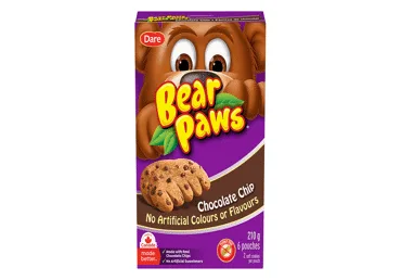 Печенье Dare Foods Bear Paws Chocolate, 210 г