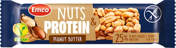 Emco Peanut Butter Nuts & protein batoniņš, 40 g