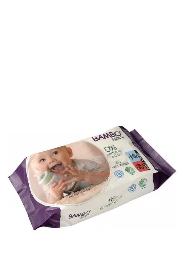 Bambo Nature mitrās salvetes, 80 gb.