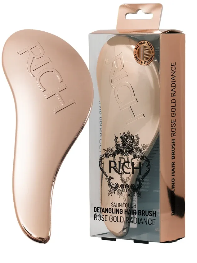Rich Metallic Gold Matus atšķetinoša antistatiska matu suka