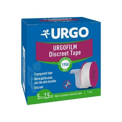 Urgo Film Lentveida plāksteris 2,5 cm X 5 m N1