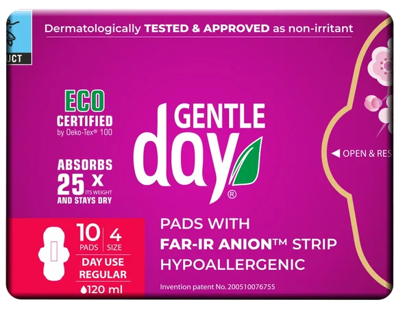 Gentle Day Day Use Far-ir anion higiēniskās paketes, 10 gab.