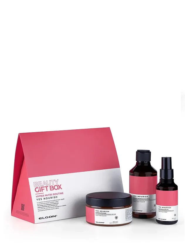Elgon Yes Nourish Beauty box (šampūns, maska, eļļa), eļļa)