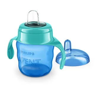 Krūze Philips Avent Easy Sip ar rokturiem zaļa 6+ 200 ml