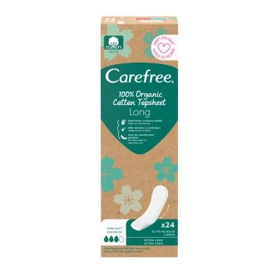 Ежедневные прокладки Carefree Long Organic, 24 шт.