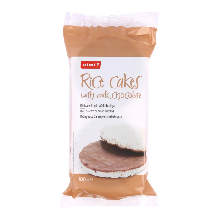 RĪSU GALETES RIMI AR PIENA ŠOKOLĀDI 100G