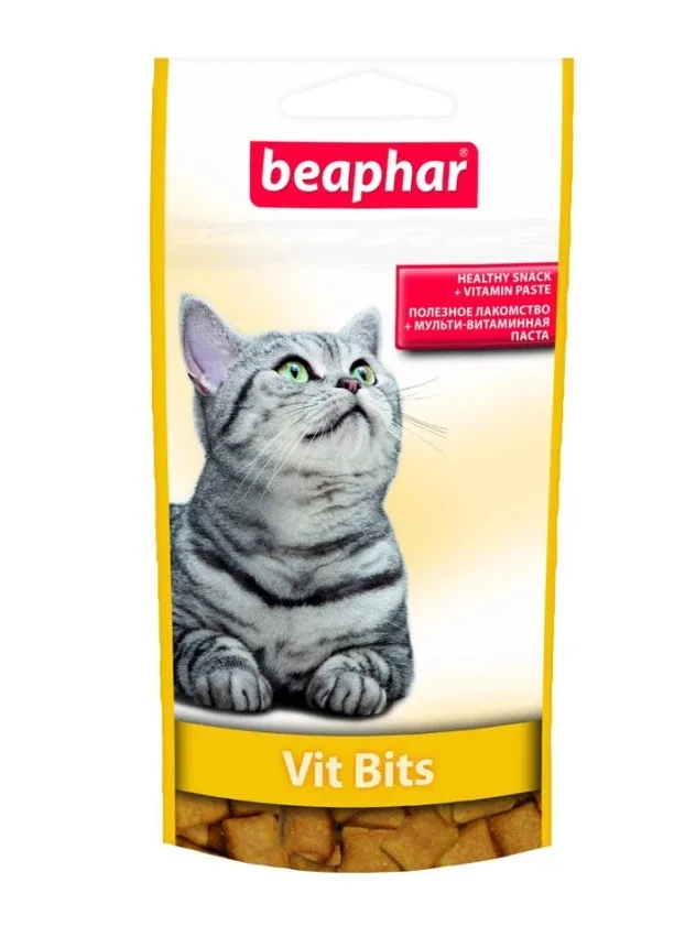 Beaphar Vit-Bits Cats kārumi kaķiem ar vitamīnu pastu, 35 g