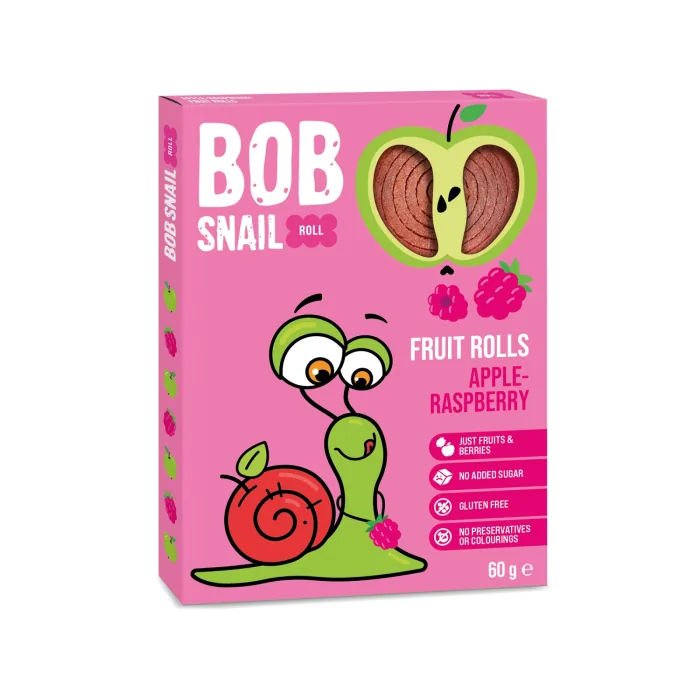 AUGĻU KONFEKTE BOB SNAIL ĀBOLU AVEŅU RULLĪTIS 60G