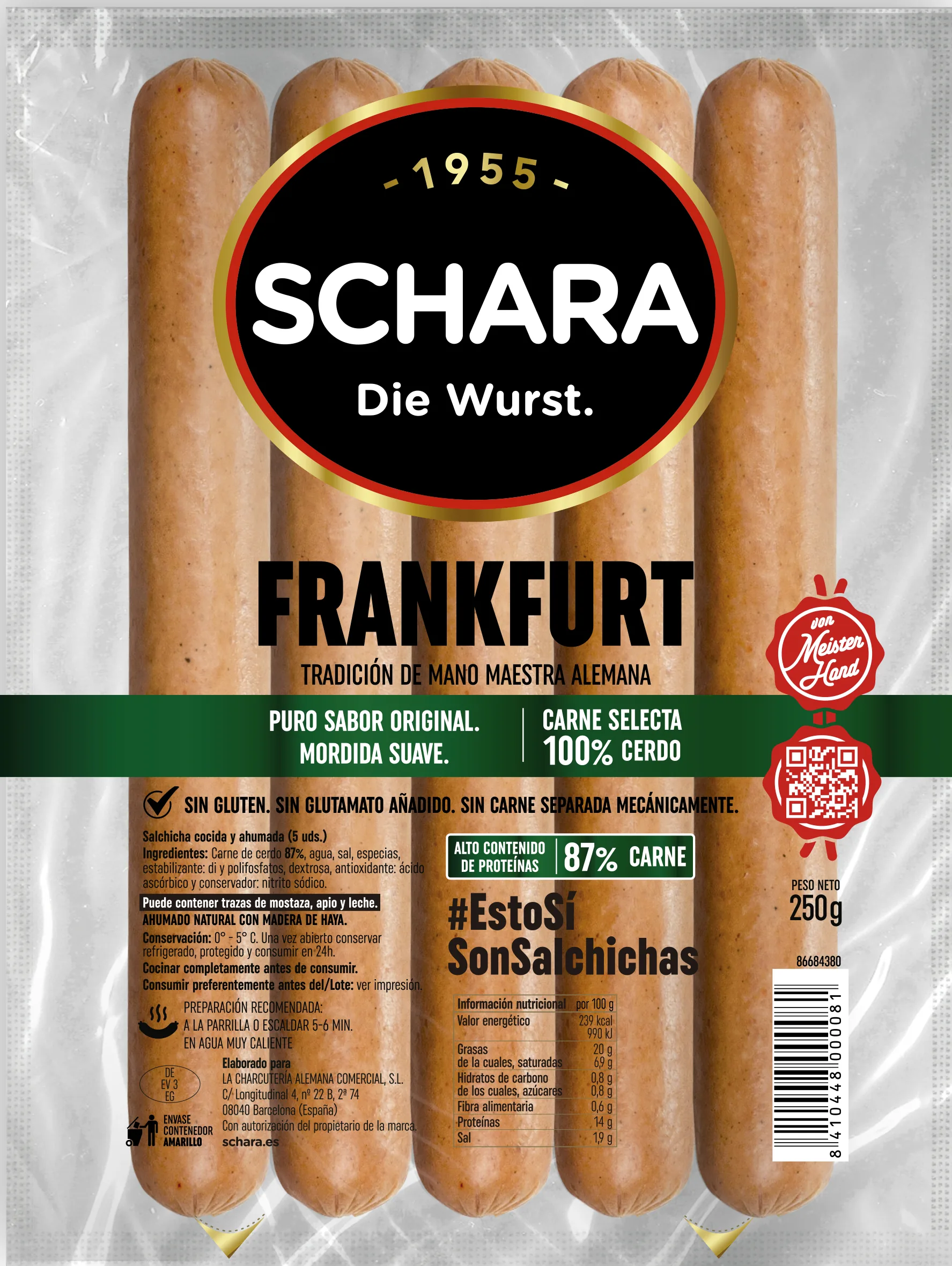 VĀRĪTAS DESIŅAS SCHARA FRANKFURT, 250G