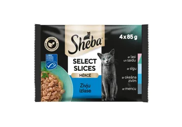 KONSERVĒTA KAĶU BARĪBA SHEBA ZIVJU 4X85G