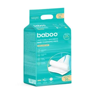Baboo Aircomfort Vienreizlietojamie pārtinamie paliktņi 60 x 90 cm N20