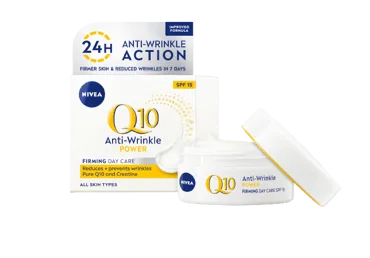 SEJAS KRĒMS NIVEA Q10 ANTI-WRINKLE PRETGRUMBU AR SPF15, 50ML