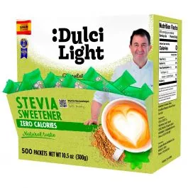 SALDINĀTĀJS AR STĒVIJU, STIENĪŠI DULCILIGHT STEVIA 500 GAB.