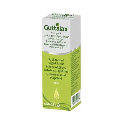 Guttalax 7,5 mg/ml pilieni iekšķīgai lietošanai, šķīdums 30 ml