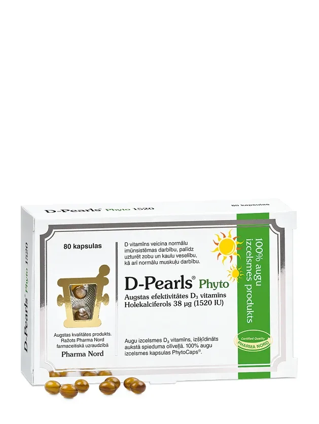 D-pearls® phyto 38 MCG kapsulas, 80 gb.