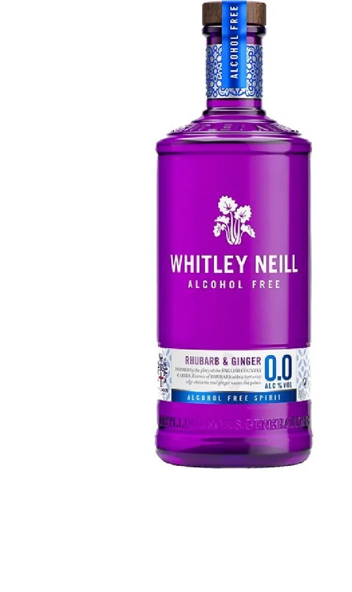 BEZALKOHOLISKS DŽINS WHITLEY NEILL RHUBARB & GINGER, 0.7L (DEP)