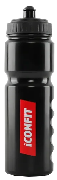 Iconfit velosipēda ūdens, melna pudele, 750 ml