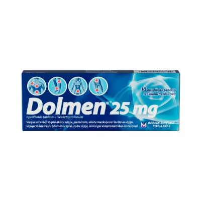 Dolmen 25 mg apvalkotās tabletes N10