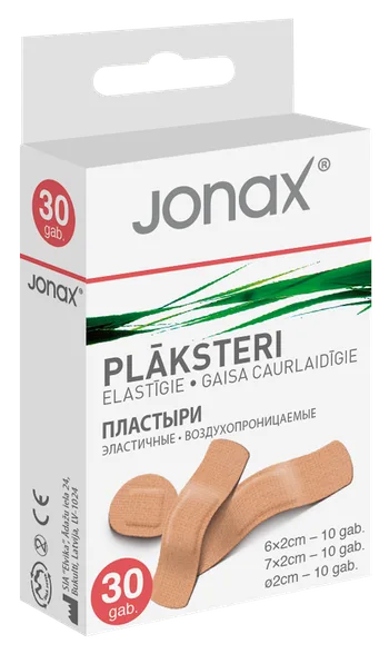 Jonax elastīgs plāksteri, 30 gab.