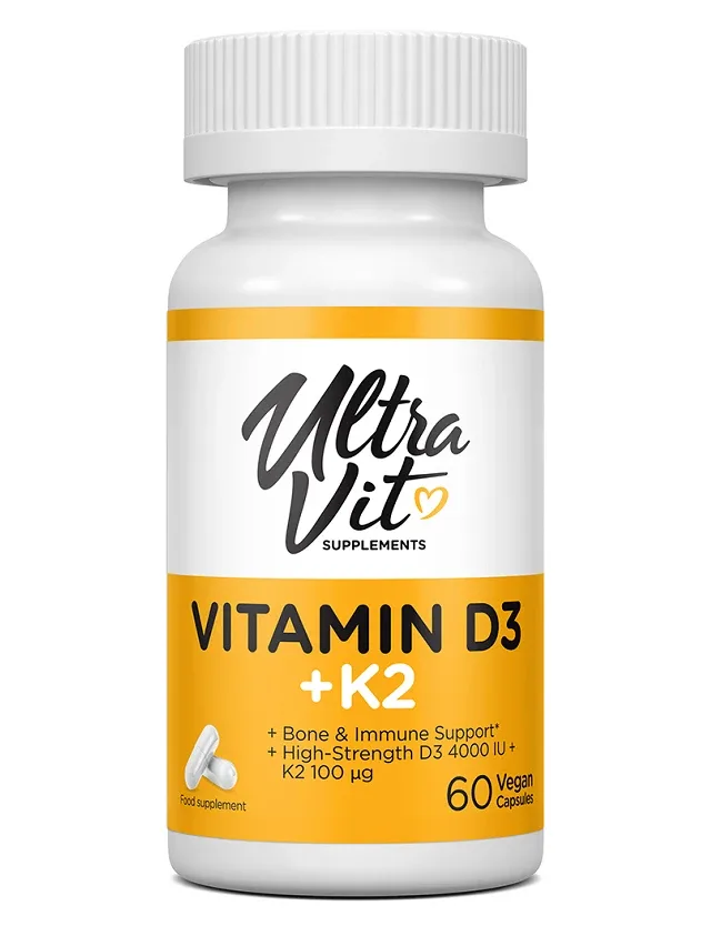 Ultravit Vitamin D3 4000IU + K2 kapsulas, 60 gb.