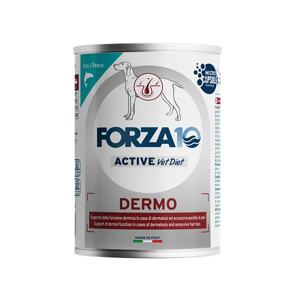 FORZA10 Active Vetdiet Dermo, suņiem mitrā barība, 390 g