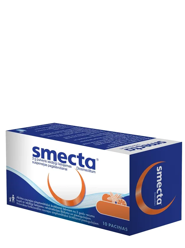 Smecta pulveris ar apelsīnu garšu, 10 paciņas