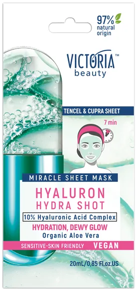 Victoria Beauty Hydra Shot Hyaluron auduma sejas maska, 1 gab.