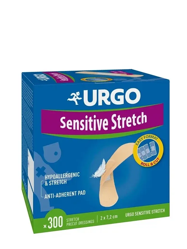Urgo elastīgs plāksteris 2 x 7,2 cm, 300 gb.
