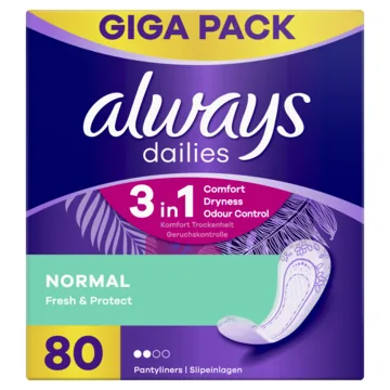 IKDIENAS IELIKTNĪŠI ALWAYS NORMAL, ODOUR LOCK, 80 GAB.