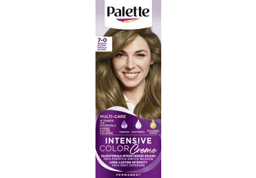 PALETTE INTENSIVE COLOR CREME MATU KRĀSA 7-0 VIDĒJI BLONDS 