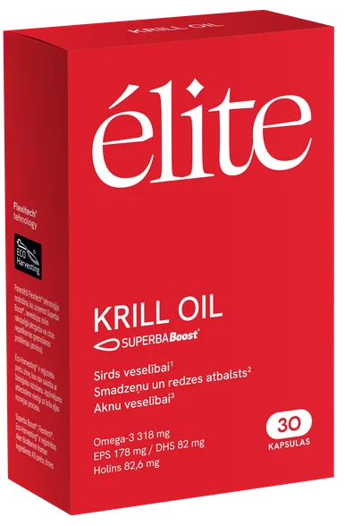 Elite Krill Oil kapsulas, 30 gab.