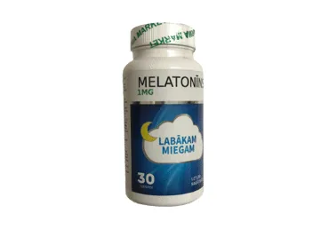UZTURA BAGĀTINĀTĀJS MELATONĪNS 1MG, 30 KAPSULAS