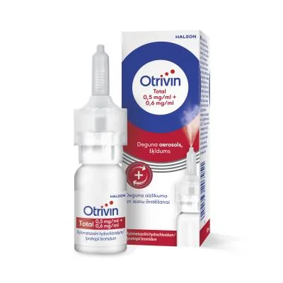 Otrivin Total 0,5 mg/ml + 0,6 mg/ml deguna aerosols, šķīdums 10 ml