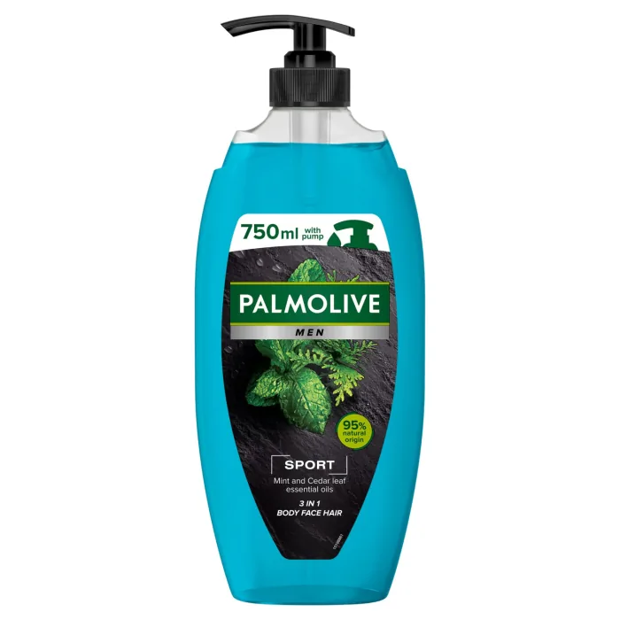 DUŠAS ŽELEJA PALMOLIVE FOR MEN REVITALIZING SPORT,PUMP,750ML