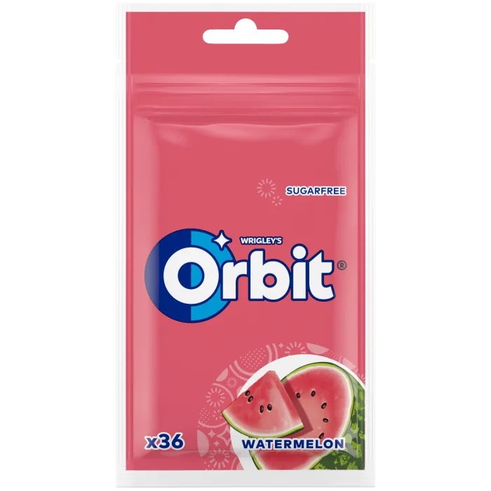 KOŠĻĀJAMĀ GUMIJA ORBIT ARBŪZU AR SALDINĀTĀJIEM 50G