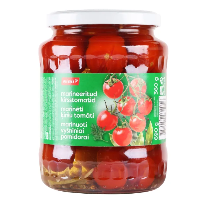 MARINĒTI ĶIRŠU TOMĀTI RIMI 690G/360G