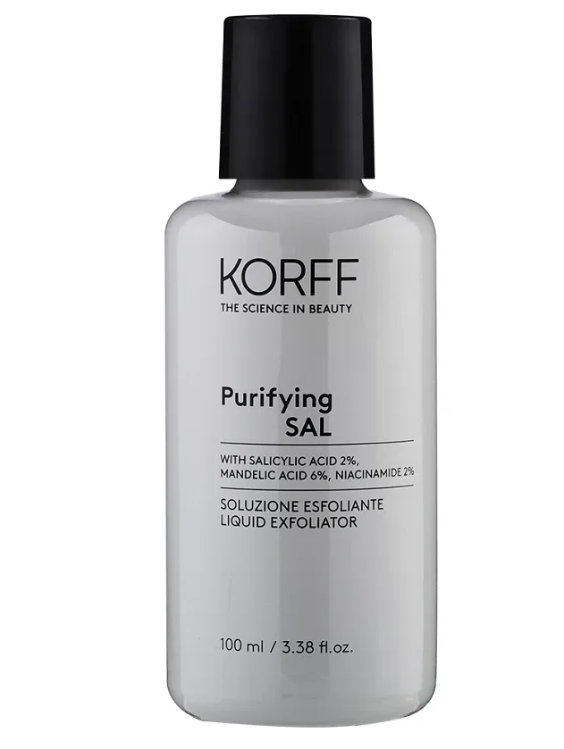 Korff Purifying Sal šķidrais pīlings kombinētai un taukainai sejas ādai, 100 ml