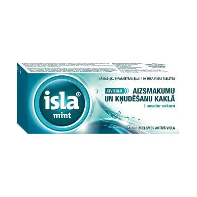 Isla Mint sūkājamās tabletes N30