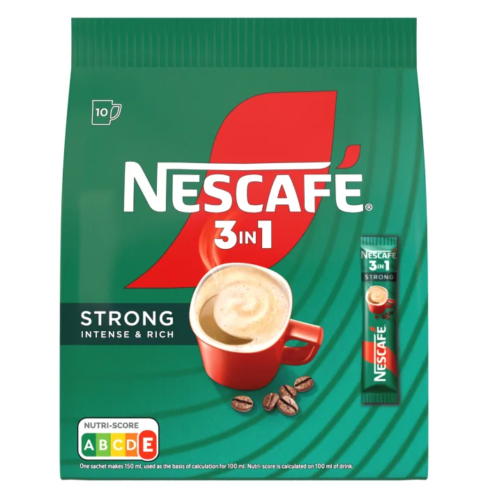 ŠĶĪSTOŠAIS KAFIJAS DZĒRIENS NESCAFE STRONG 3IN1 10GAB.