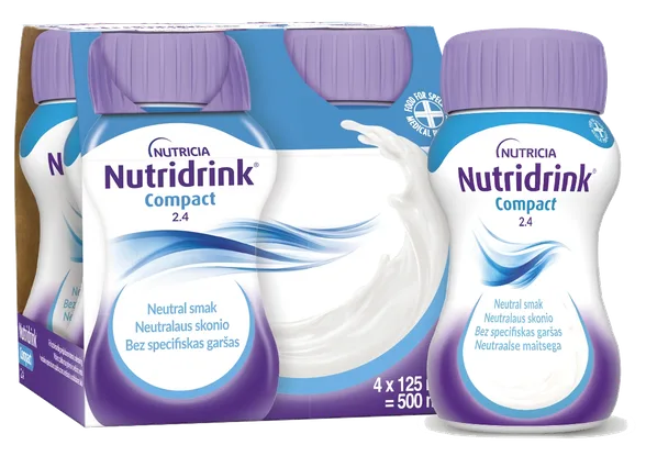 Nutricia Nutridrink Neutral bez specifiskas garšas 125 ml dzēriens, 4 gab.