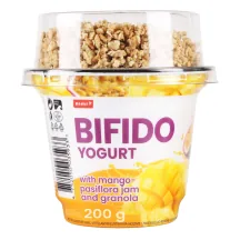 BIFIDO JOGURTS RIMI AR MANGO-PASIFLORAS IEVĀRĪJUMU UN GRANOLU 200G