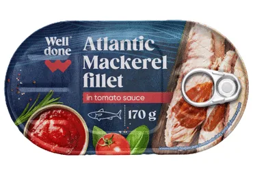 MAKRELES FILEJA TOMĀTU MĒRCĒ WELL DONE 170G