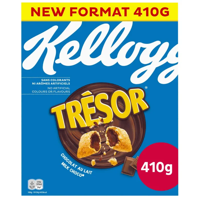 BROKASTU PĀRSLAS KELLOGG'S TRESOR MILK CHOCO 410G