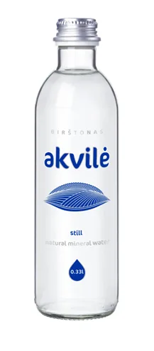 MINERĀLŪDENS AKVILE, NEGĀZĒTS, STIKLĀ, 0,33L(DEP)