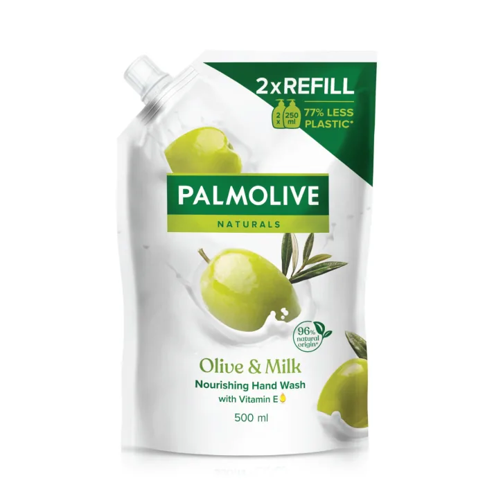 ŠĶIDRĀS ZIEPES PALMOLIVE NATURALS OLIVE MILK REFILL 500ML