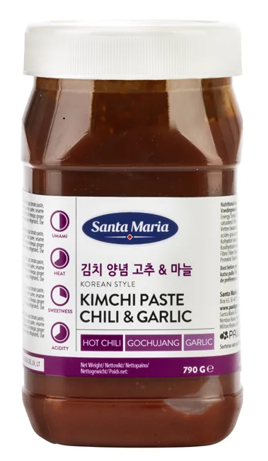 KOREJAS STILA KIMČI PASTA AR ČILI & ĶIPLOKU 790 G, SANTA MARIA
