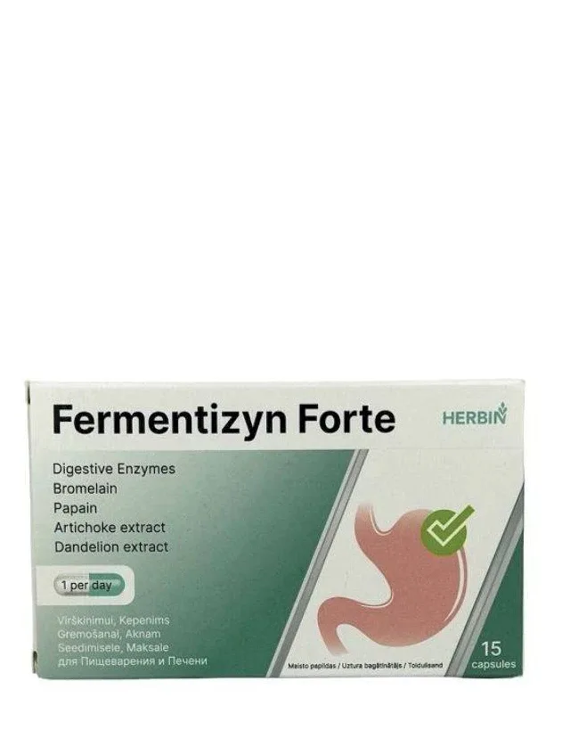 Herbin Fermentizyn Forte kapsulas, 15 gb.